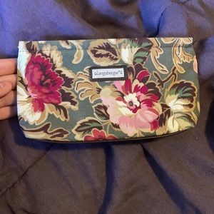 Longaberger Homestead Floral Cosmetic Bag
